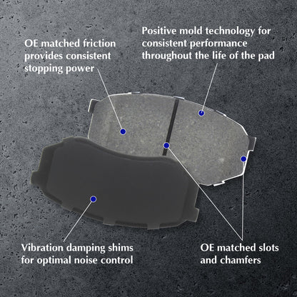 Centric Parts 102.09760 C-Tek Ceramic Automotive Front Brake Pads
