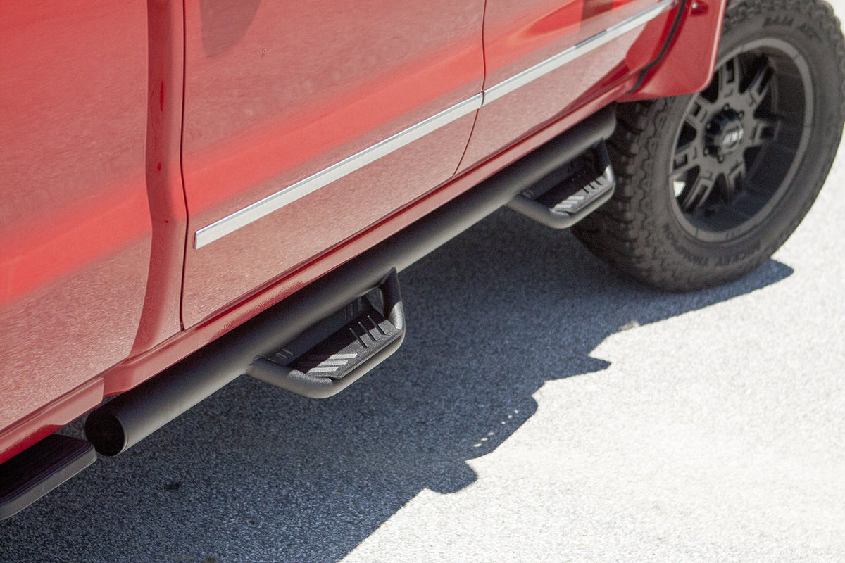 LUND 34641587 Lund 34641587 Black Steel Terrain HX Step Nerf Bars for 2012-2018 Jeep Wrangler JK 2-Door