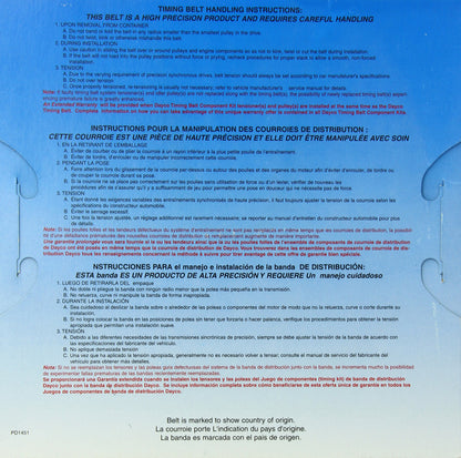 Dayco 95272 GEO/PONTIAC/SUZUKI 1.3L