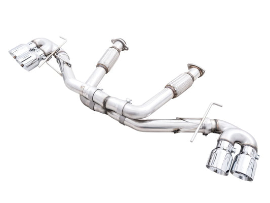AWE Tuning 3020-42080 AWE Tuning Track Edition Exhaust for Chevrolet C8 Corvette with Chrome Silver Tips - Part 3020-42080