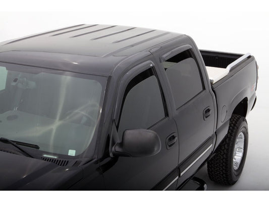 AVS 94355 Auto VentShade (AVS) by RealTruck Outside Mount Ventvisor® 4 Pc Set Fits 2000-2006 Suburban/Yukon XL, 2001-2007 Silverado/Sierra 1500, 2500, 3500 Crew Cab, 2002-2006 Cadillac Escalade EXT, Avalanche