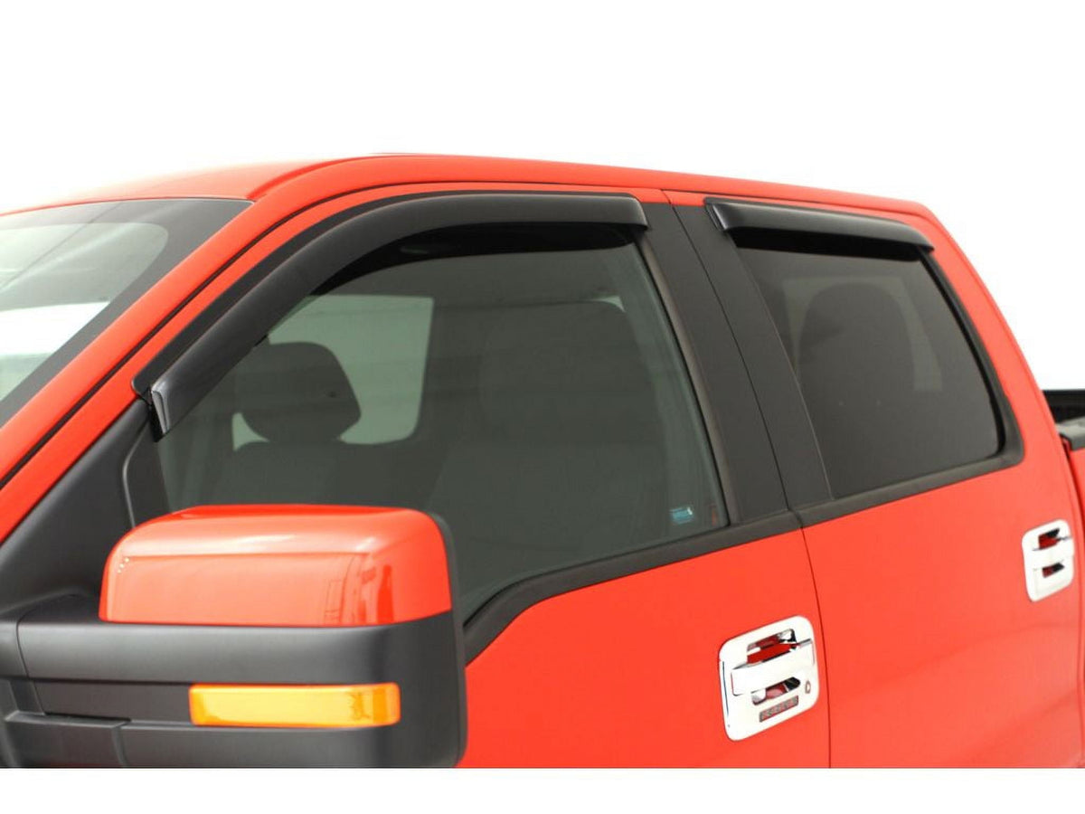 AVS 94155 Auto Ventshade [AVS] Outside Mount Ventvisor / Window Deflectors – Fits 2009-2014 Ford F-150 SuperCrew, 2010-2014 SVT Raptor SuperCrew, 4 pcs. – Smoke-94155