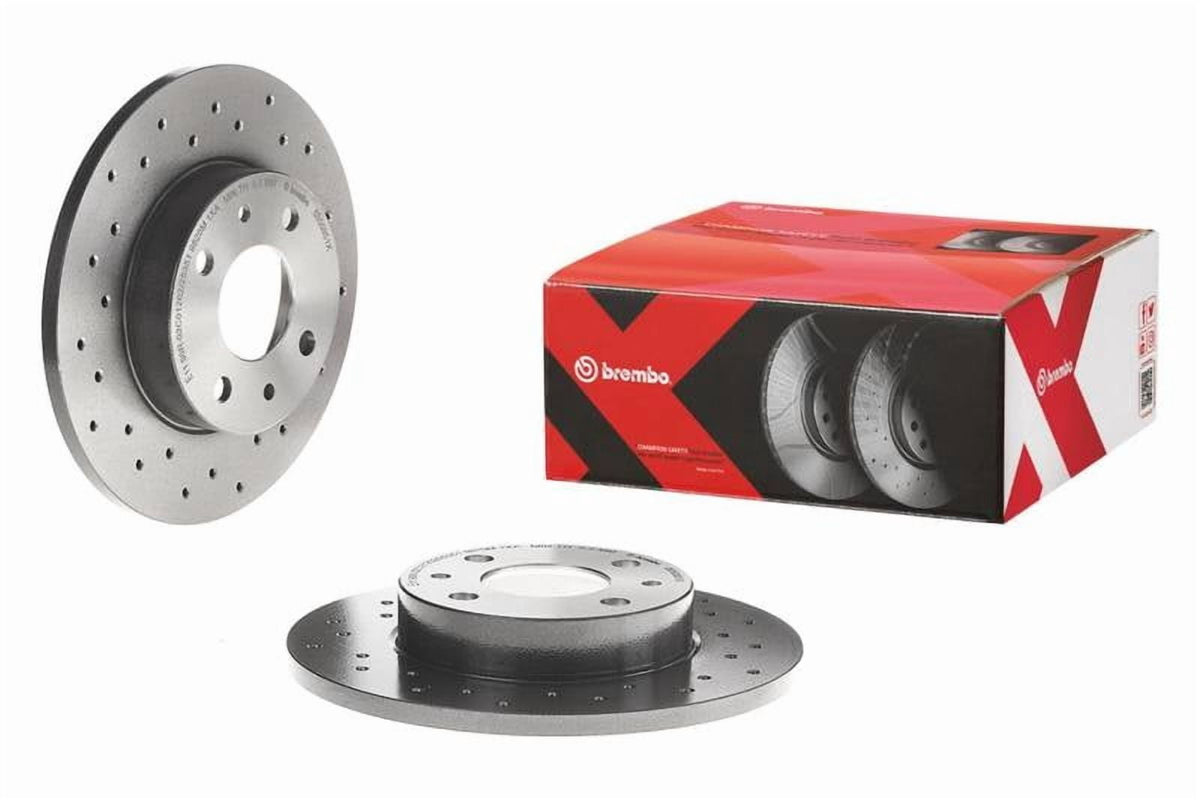 Brembo 08A9701XC02 Brembo 08A9701XC02; Brake Rotor; Solid Cross Drilled; One Piece Design; Wheel Bolt Pattern 5 x 120 Millimeter; Gray Cast Iron; Single