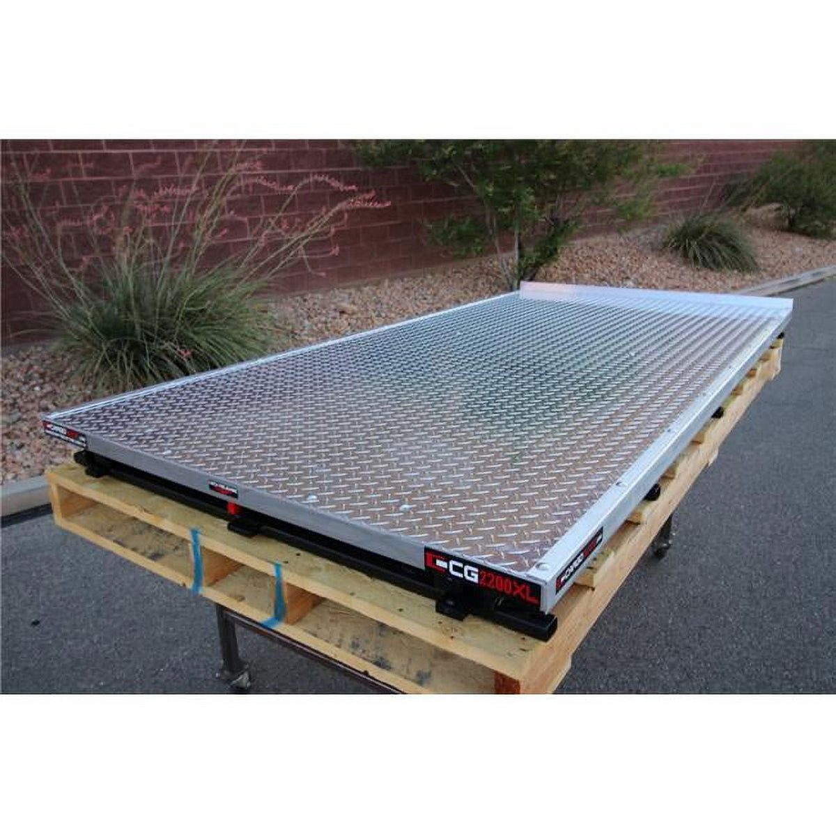 Cargoglide C0054-2BAR48-ALM CargoGlide CGALMD-1-DIAMOND 0.12 in. Thick Aluminum Deck Upgrade with Diamond Plate Tread
