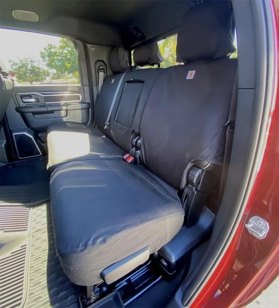 Covercraft SS8429WFBK Carhartt Super Dux SeatSaver Custom Second Row Seat Covers - Black