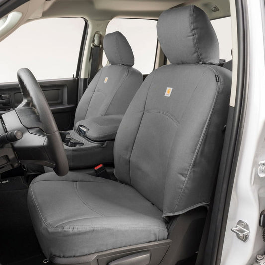 Covercraft GTF4343ABCAGY Covercraft 23-24 Ford SuperDuty Carhartt PrecisionFit Custom Front Row Seat Covers - Gravel