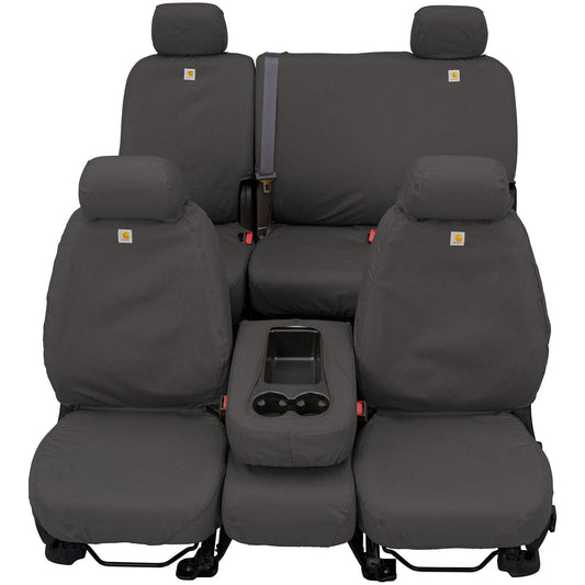 Covercraft SS2549WFBK Covercraft Carhartt SeatSaver Second Row Custom Fit Seat Cover for Select Ford F-150/F-250 Models - Duck Weave (Gravel)