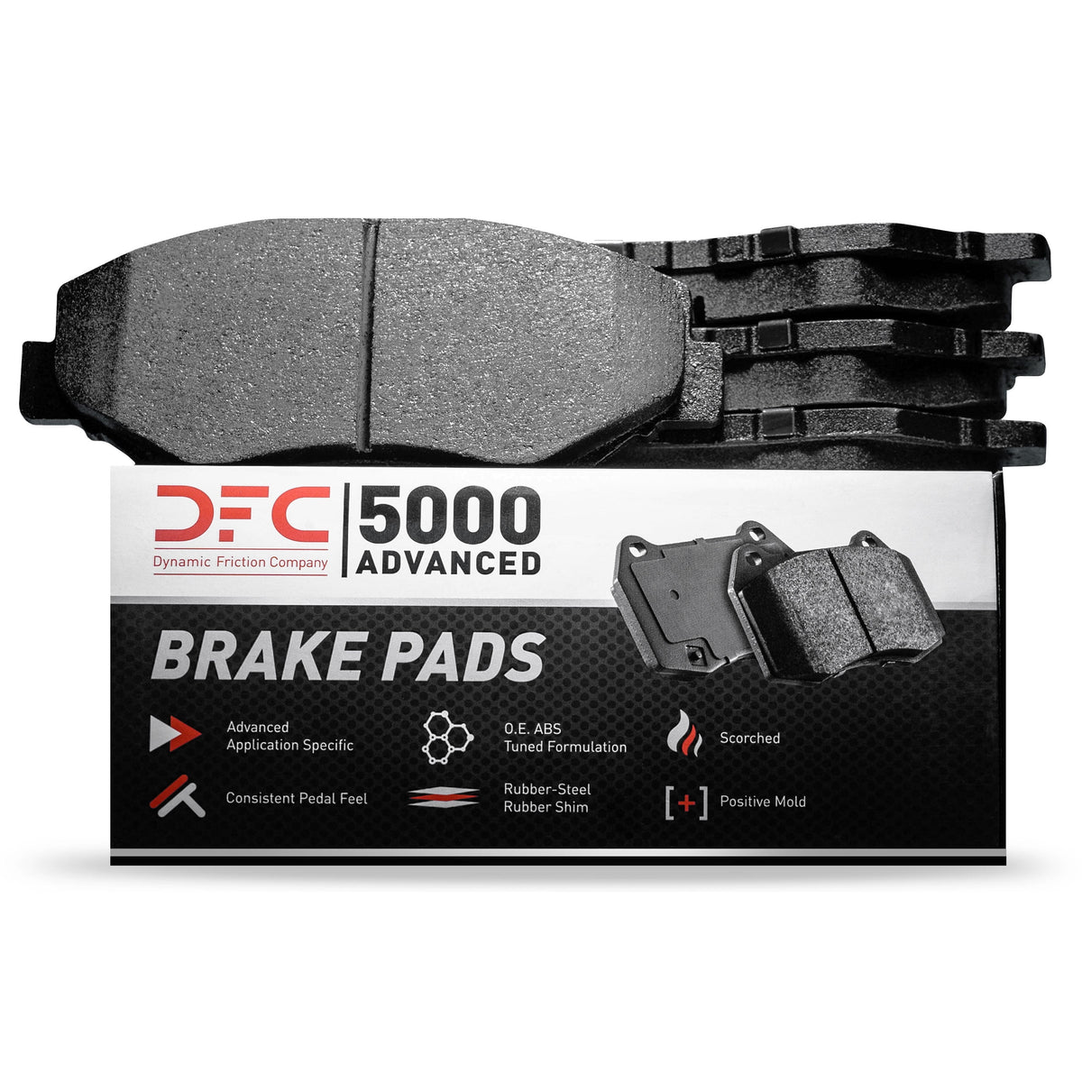 Dynamic Friction Dynamic Friction Company Rear 5000 Advanced Brake Pads - Ceramic and Hardware Kit 1551-1901-01