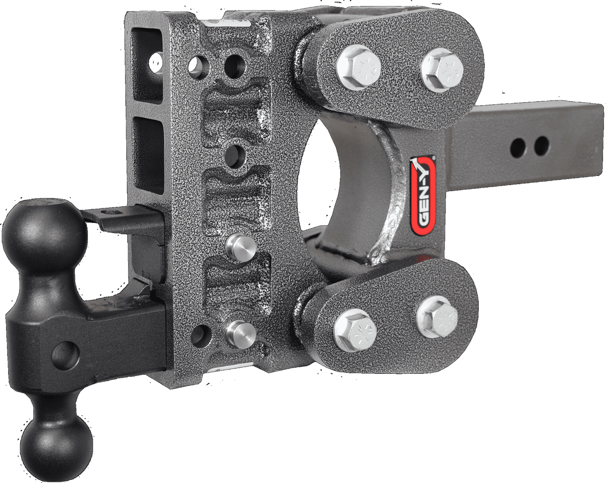 Gen-Y Hitch GH-1124 GEN-Y GH-1124 The BOSS TORSION-FLEX Adjustable 5" Drop Hitch with GH-051 Dual-Ball, GH-032 Pintle Lock for 2.5" Receiver - 16,000 LB Towing Capacity - 1,700 LB Tongue Weight
