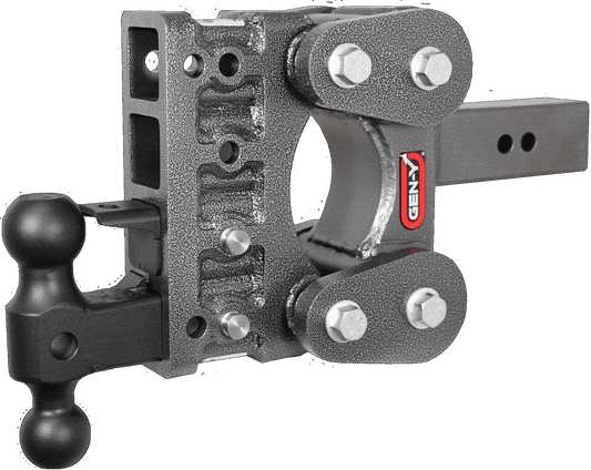 Gen-Y Hitch GH-1124 GEN-Y GH-1124 The BOSS TORSION-FLEX Adjustable 5" Drop Hitch with GH-051 Dual-Ball, GH-032 Pintle Lock for 2.5" Receiver - 16,000 LB Towing Capacity - 1,700 LB Tongue Weight