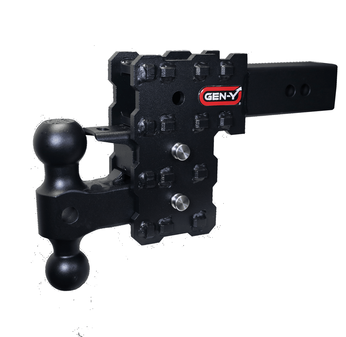 Gen-Y Hitch GH-2423X GEN-Y GH-2423X Phantom-X 16K Solid Shank Adjustable 5" Drop Hitch with GH-051 Dual-Ball, GH-032 Pintle Lock for 2.5" Receiver - 16,000 LB Towing Capacity - 1,600 LB Tongue Weight