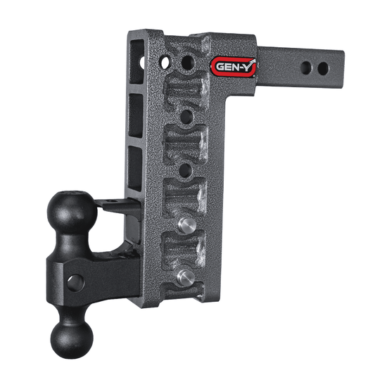 Gen-Y Hitch GH-525 GEN-Y GH-525 MEGA-DUTY Adjustable 10" Drop Hitch with GH-051 Dual-Ball, GH-032 Pintle Lock for 2" Receiver - 16,000 LB Towing Capacity - 2,000 LB Tongue Weight