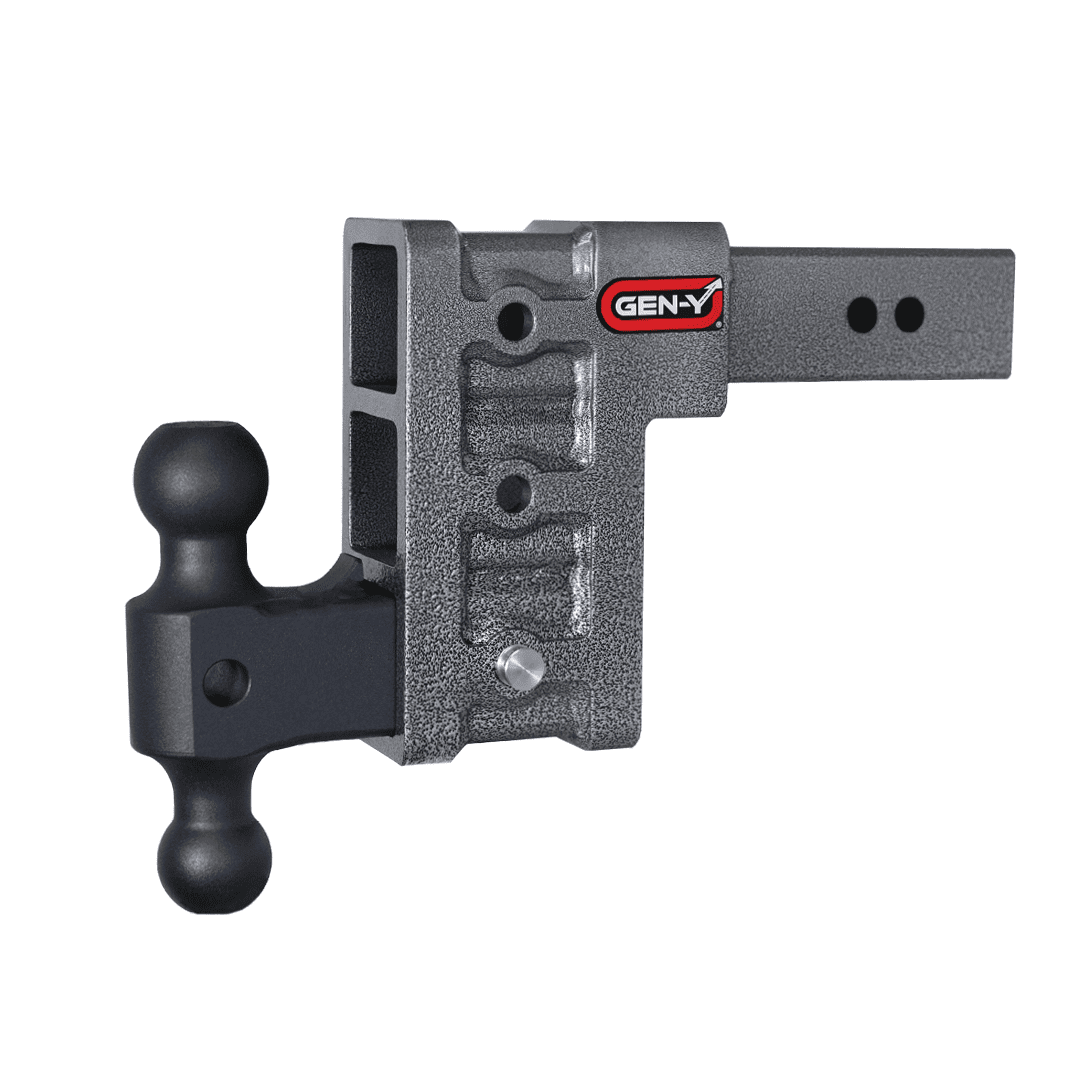Gen-Y Hitch GH-613 GEN-Y GH-613 MEGA-DUTY Adjustable 6" Drop Hitch with GH-061 Dual-Ball for 2.5" Receiver - 21,000 LB Towing Capacity - 3,000 LB Tongue Weight