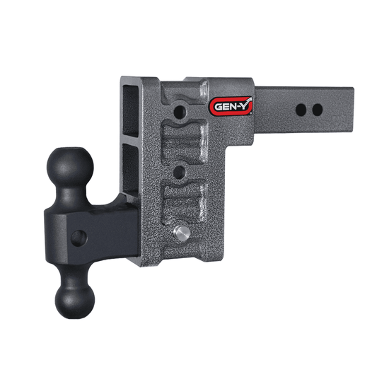 Gen-Y Hitch GH-613 GEN-Y GH-613 MEGA-DUTY Adjustable 6" Drop Hitch with GH-061 Dual-Ball for 2.5" Receiver - 21,000 LB Towing Capacity - 3,000 LB Tongue Weight