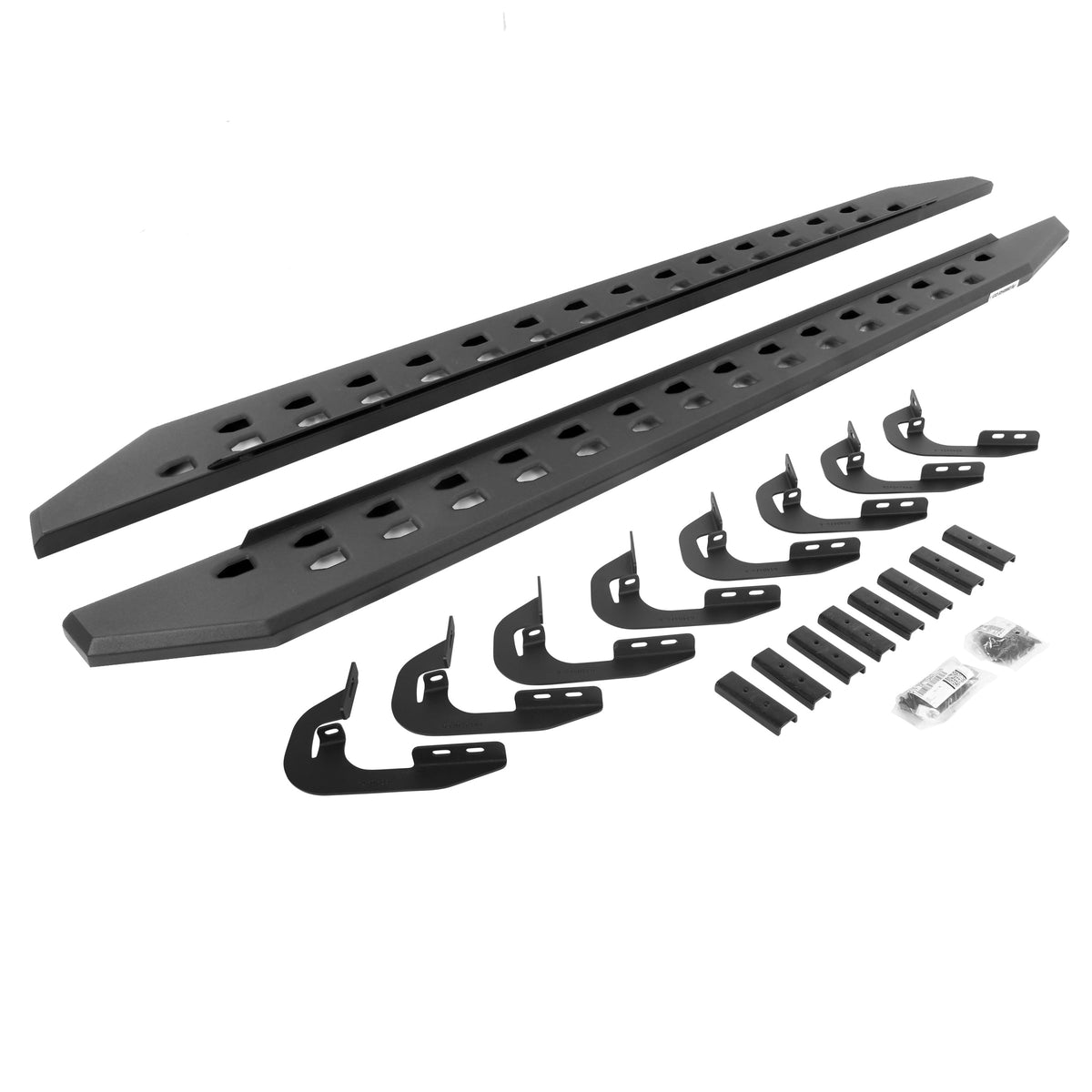 Go Rhino! 69404787SPC Go Rhino 69404787SPC RB20 Slim Line Running Boards with Mounting Brackets Kit For 14-19 Silverado 3500 HD, Sierra 2500 HD, Silverado 1500, Silverado 2500 HD, Sierra 1500, Sierra 3500 HD (Crew Cab