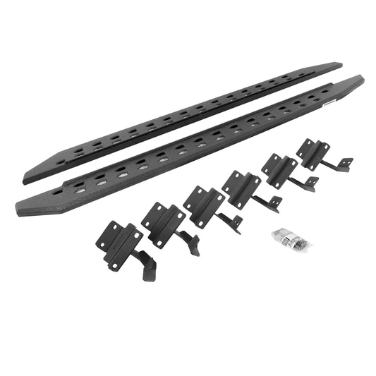 Go Rhino! 69415587ST Go Rhino 69415587ST RB20 Slim Line Running Boards with Mounting Bracket Kit For 15-24 F-150, F-250 Super Duty, F-350 Super Duty (Crew Cab Pickup - Leaf)