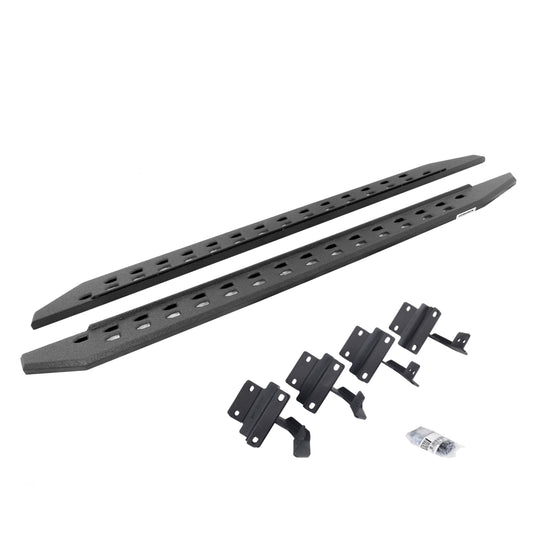 Go Rhino! 69417780ST Go Rhino 69417780ST RB20 Slim Line Running Boards with Mounting Bracket Kit For 15-24 F-150, F-250 Super Duty, F-350 Super Duty (Extended Cab Pickup)