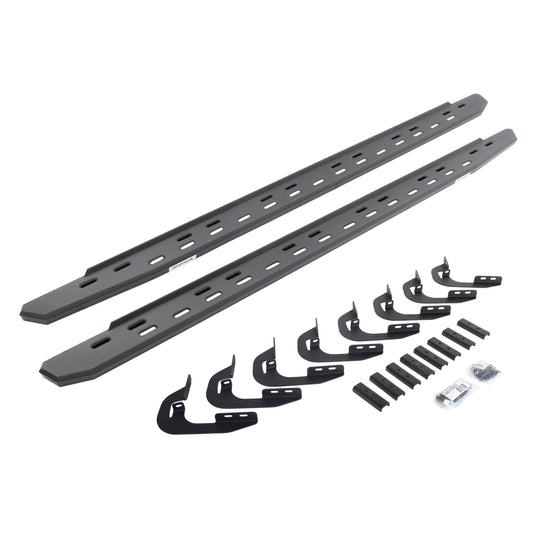 Go Rhino! 69604787SPC Go Rhino 69604787SPC RB30 Slim Line Running Boards with Mounting Bracket Kit For 14-19 Silverado 3500 HD, Sierra 2500 HD, Silverado 1500, Silverado 2500 HD, Sierra 1500, Sierra 3500 HD (Crew Cab
