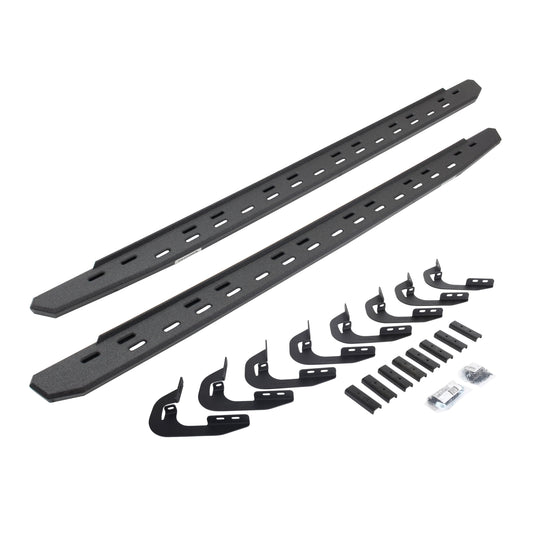 Go Rhino! 69604787ST Go Rhino 69604787ST RB30 Slim Line Running Boards with Mounting Bracket Kit For 14-19 Silverado 3500 HD, Sierra 2500 HD, Silverado 1500, Silverado 2500 HD, Sierra 1500, Sierra 3500 HD (Crew Cab