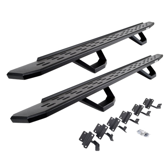Go Rhino! 6961558720PC Go Rhino 6961558720PC RB30 Running Boards with Mounting Brackets, 2 Pairs Drop Steps Kit For 15-24 F-150, F-250 Super Duty, F-350 Super Duty (Crew Cab Pickup - Leaf)