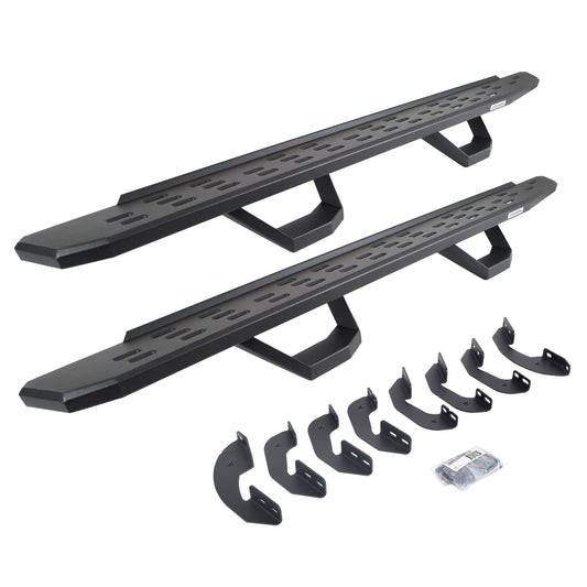Go Rhino! 6964158020PC Go Rhino 6964158020PC RB30 Running Boards with Brackets, 2 Pairs Drop Steps Kit - Double Cab For Toyota 07-21 Tundra (Extended Cab Pickup)