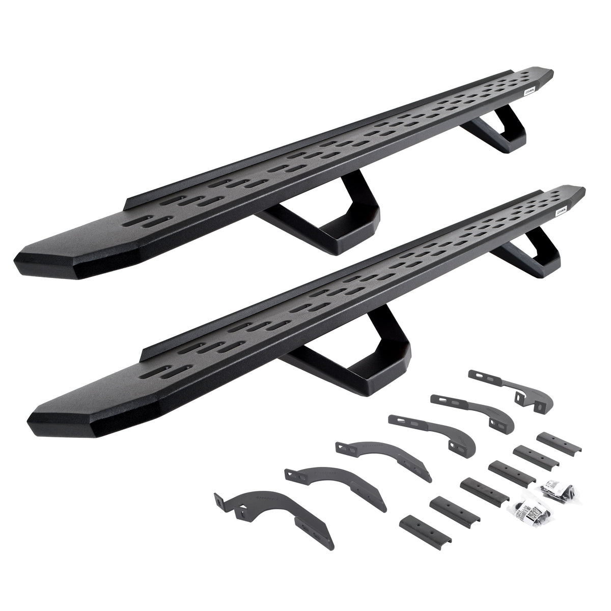 Go Rhino! 6964328020PC Go Rhino 6964328020PC RB30 Running Boards W/Mounting Brackets, 2 Pairs Drop Steps Kit -Double Cab Only For Toyota 24 Tacoma