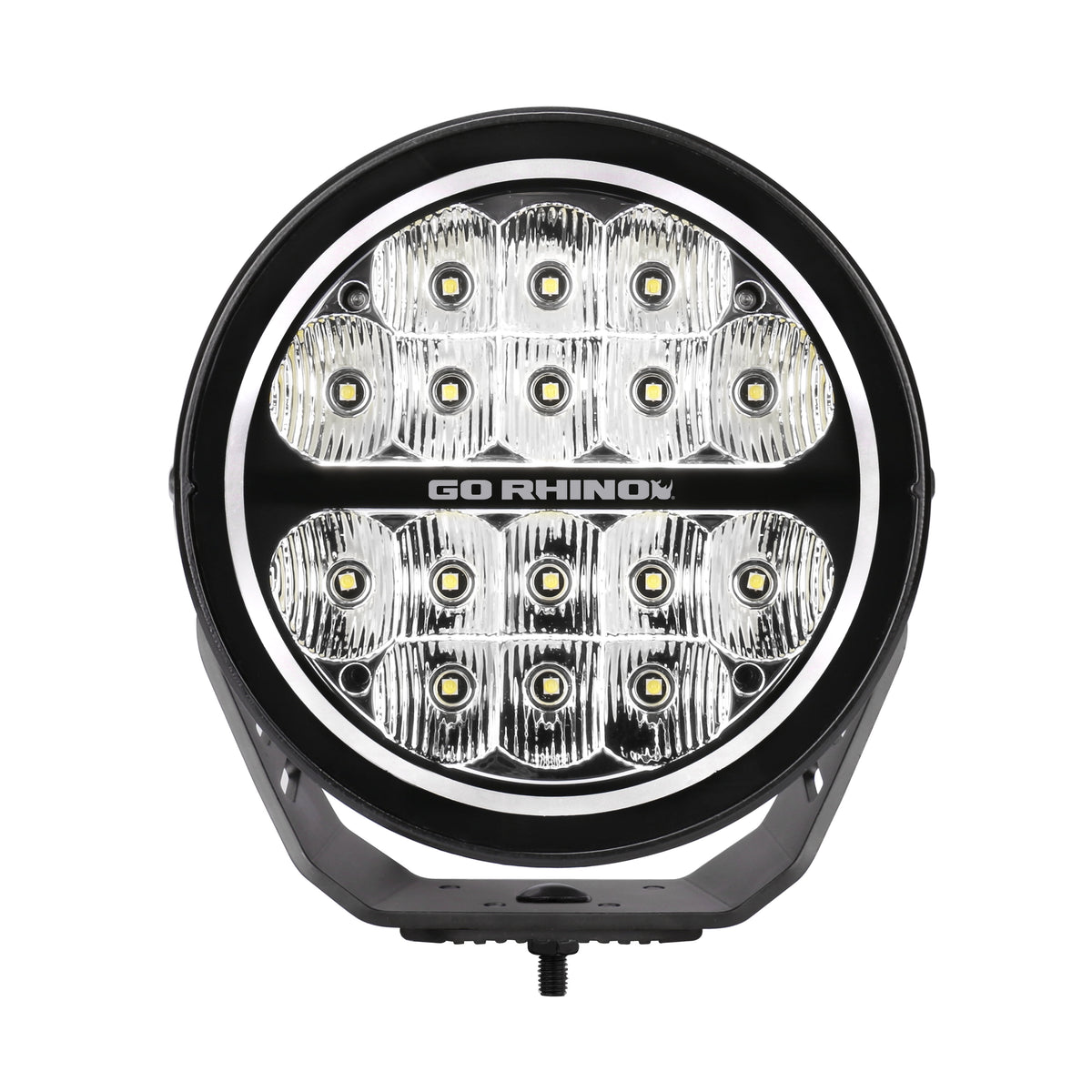 Go Rhino! 750800711SRS Go Rhino 750800711SRS Blackout Series - MAXROUND 7" LED Spot Light with Daytime Running Lights