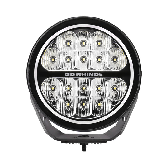 Go Rhino! 750800711SRS Go Rhino 750800711SRS Blackout Series - MAXROUND 7" LED Spot Light with Daytime Running Lights