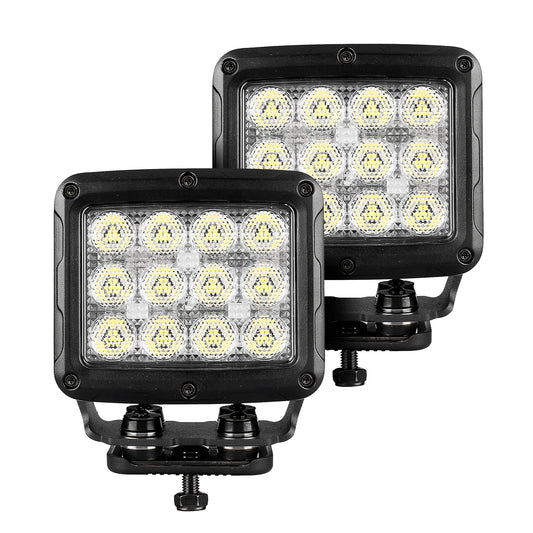 Go Rhino! 751800523FCS Go Rhino 751800523FCS Bright Series - Square 5" Rectangular LED Spot Lights, Pair