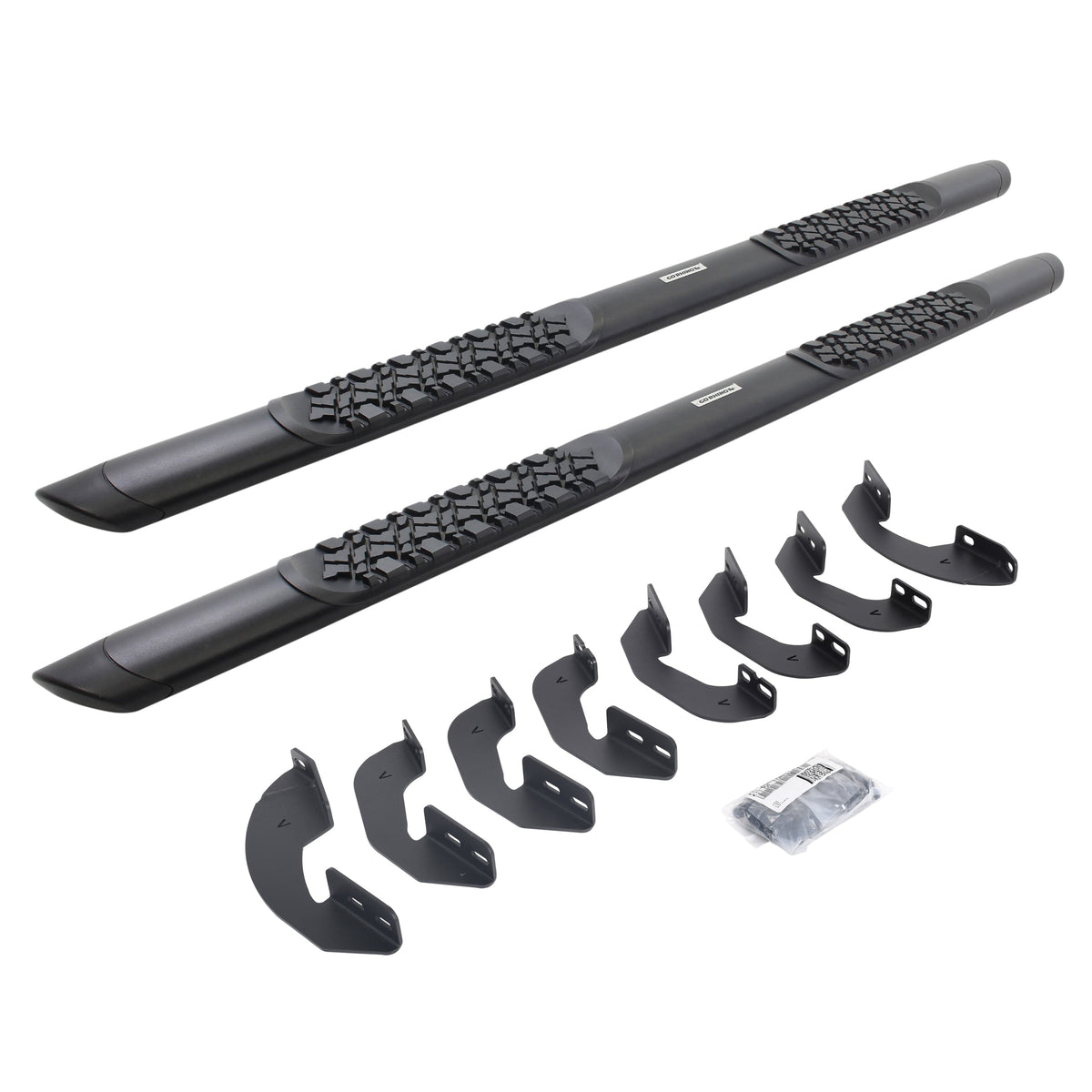 Go Rhino! V3441580T Go Rhino V3441580T V-Series V3 Aluminum Side Steps w Mounting Brackets Kit - TextBlack - Double Cab For Toyota 07-21 Tundra (Extended Cab Pickup)