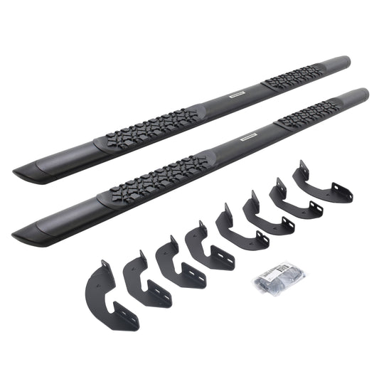 Go Rhino! V3441580T Go Rhino V3441580T V-Series V3 Aluminum Side Steps w Mounting Brackets Kit - TextBlack - Double Cab For Toyota 07-21 Tundra (Extended Cab Pickup)