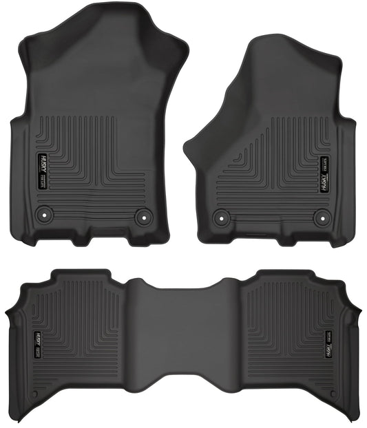 Husky Liners 94111 Husky Liners Weatherbeater Front and 2nd Seat Floor Liners Fits 2019 Dodge Ram 3500 Crew Cab