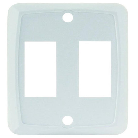 JR Products 12875 JR Products 12875 Double Switch Face Plate - White