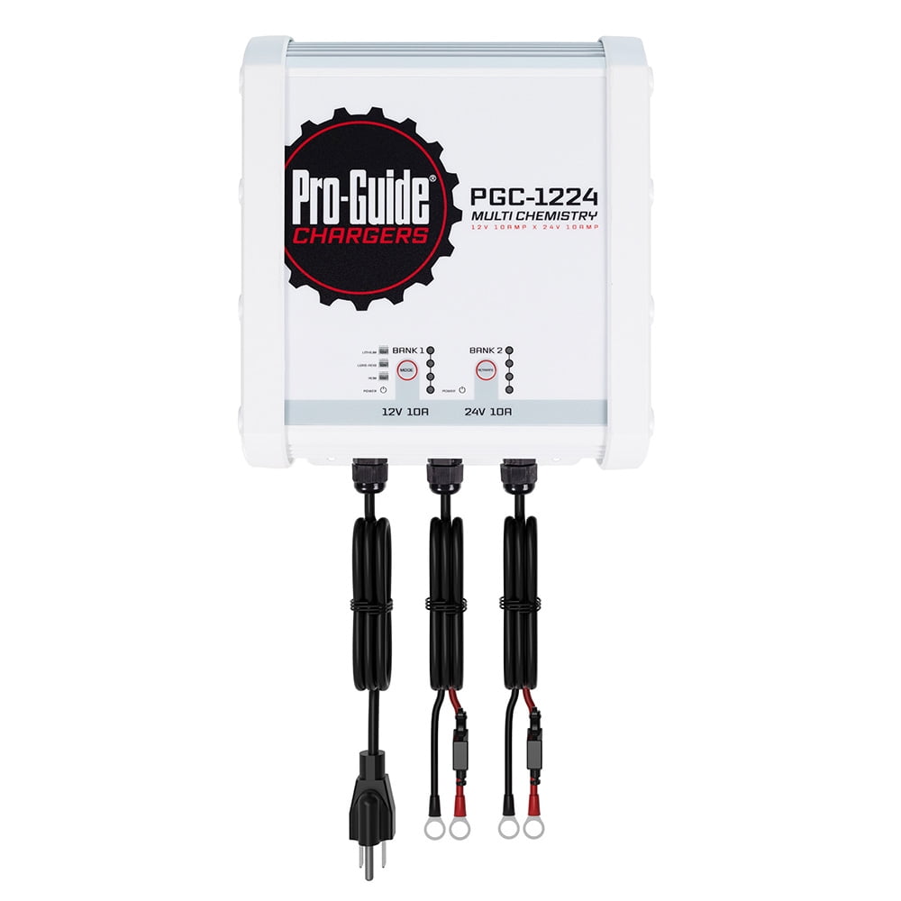 Pro-Guide Batteries PGC-1224 Proguide Batteries PGC-1224 Pro-guide Pgc-1224 2-bank 1x12v/10a Lead Acid/lifepo4 And 1x24v 10a Lifepo4 On Board Charger, Ip68