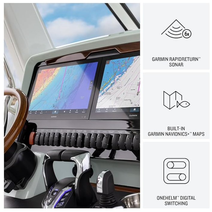Garmin GPSMAP® 9217xsv, Premium 17-in Chartplotter with a 4K Touchscreen Display, Built-in Sonar and Garmin Navionics+™ Charts
