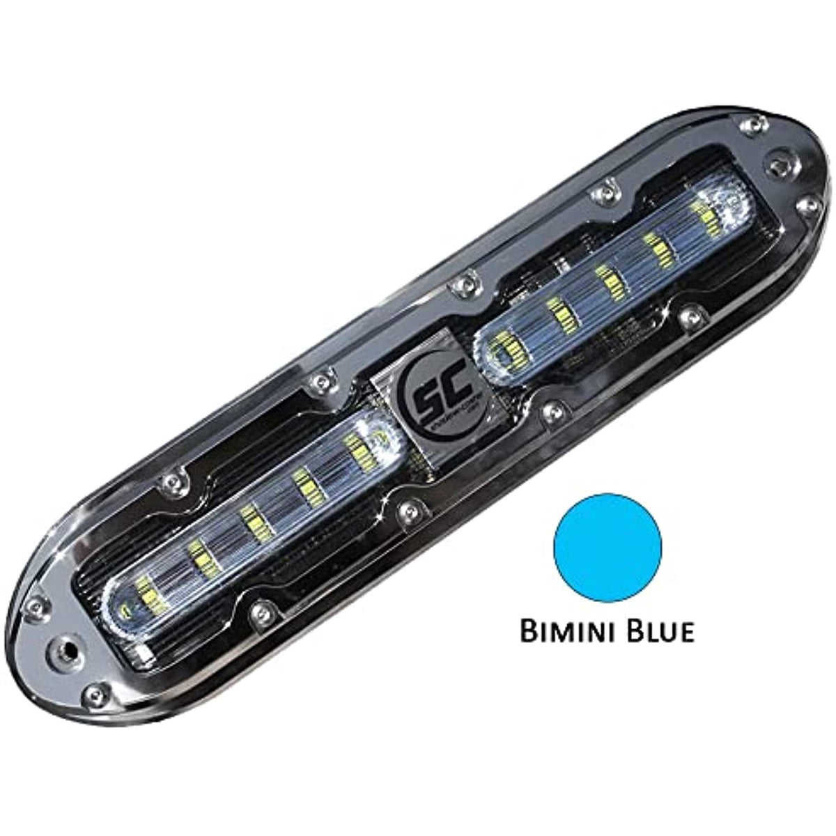 SCM-10-BB-20 13" Bimini Blue LED Underwater Light with Cable
