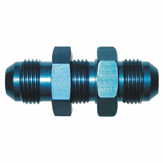 Speedfx 560432 SpeedFX 560432 Coupler Fitting; Straight; -4AN Bulkhead Flare; Blue; Single