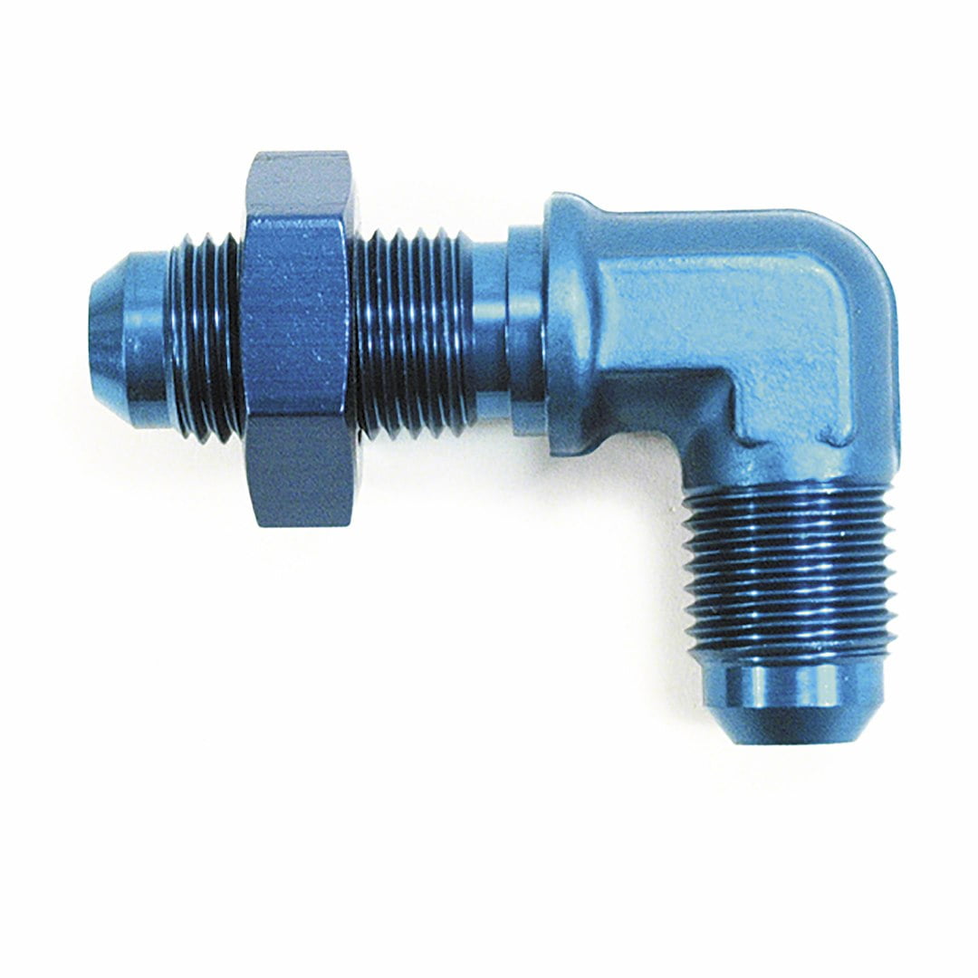 Speedfx 560833 SpeedFX 560833 Coupler Fitting; 90 Degree Bulkhead Flare; -8AN; Blue; Single