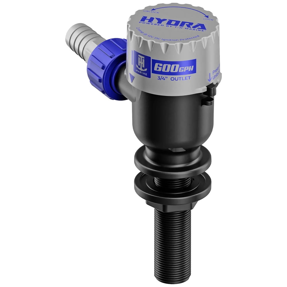 T-H Marine PMP-LWL6-DP Th Marine Supplies PMP-LWL6-DP T-h Marine Hydra Livewell Pump - 600 Gph - 12v - Long Nozzle