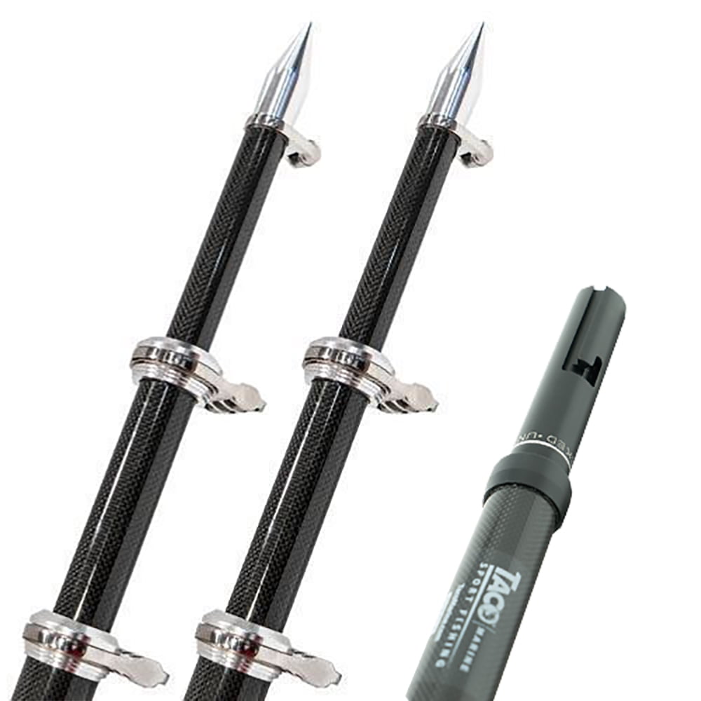 Taco Marine OT-4200CF-HD TACO OT-4200CF-HD 20 Carbon Fiber Twist & Lock Outrigger Poles forGS-450, GS-500 & GS-1000 Bases -