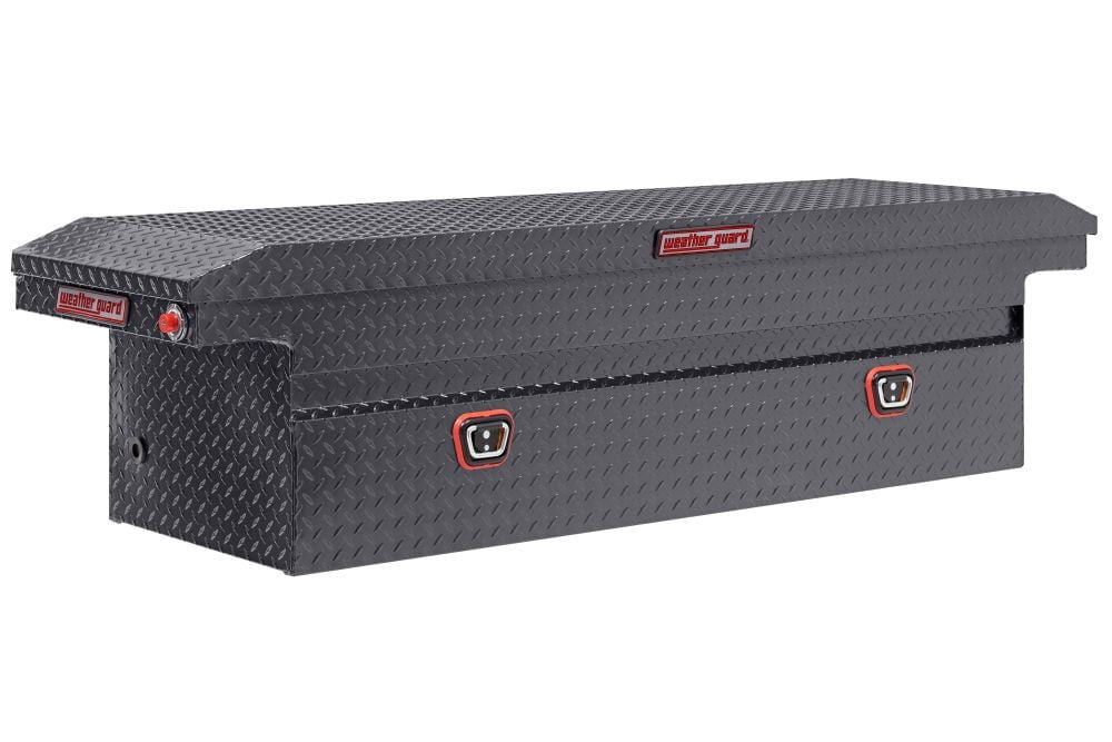 Weather Guard 121-6-04 Weather Guard Saddle Truck Tool Box Aluminum Full Low Profile Gunmetal Gray