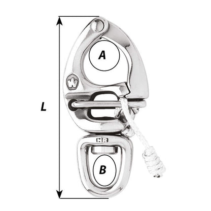 Wichard Marine 2673W Wichard HR Quick Release Snap Shackle w/Swivel Eye - Length 2-3/4" [02673]