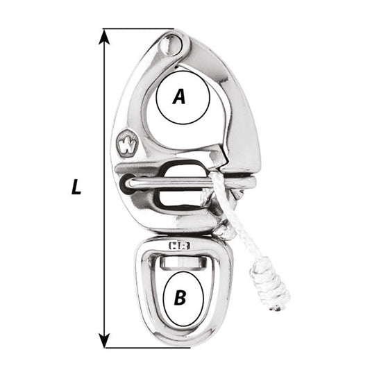 Wichard Marine 2673W Wichard HR Quick Release Snap Shackle w/Swivel Eye - Length 2-3/4" [02673]