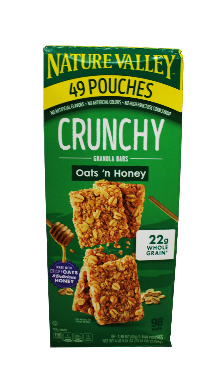 Nature Valley Nature Valley Crunchy Granola Bars, Oats 'n Honey, 98 Bars (49 Pouches)