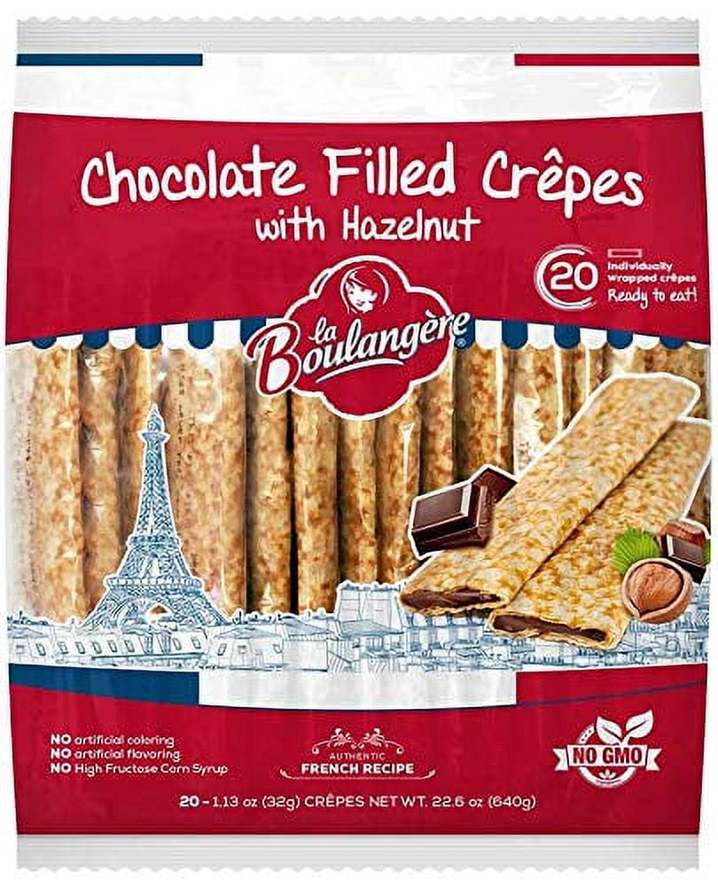 La Boulangère La Boulangère Chocolate Hazelnut Crêpes, Individually Wrapped, 20 Count (2 Packs of 10)
