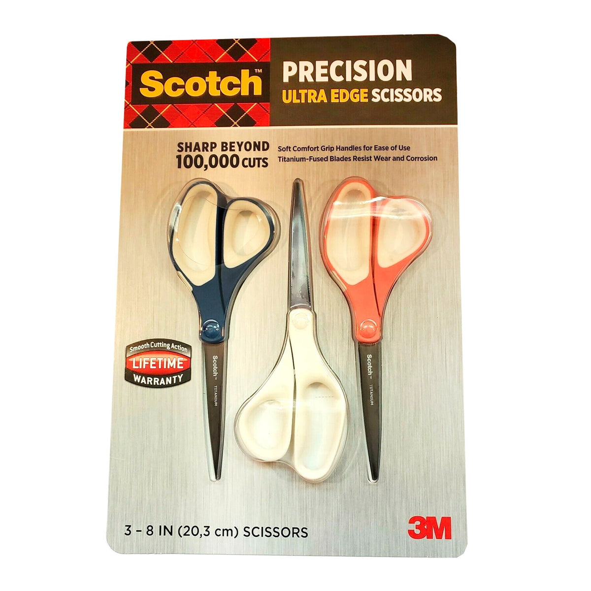 Scotch Scotch Precision Titanium Fused 8 in. Scissors, 3-Pack