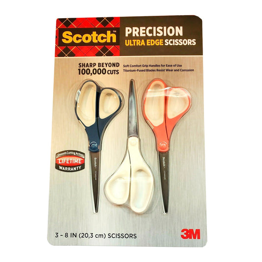 Scotch Scotch Precision Titanium Fused 8 in. Scissors, 3-Pack